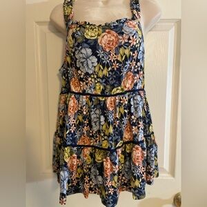 Torrid Multicolor Floral A-Line Tank Top Size 1X